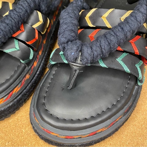 Farm Rio Sandals Platform Rope Tie Black - Picture 3 of 16